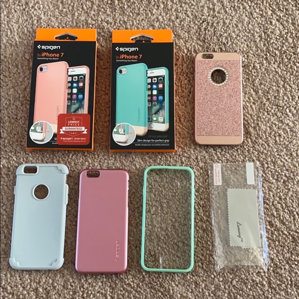 Lot of new iPhone 7 cases (comp with 6s, 8 etc)